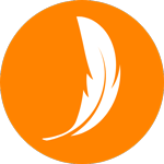icon with a feather